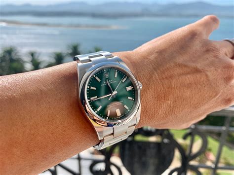 rolex oyster perpetual 36 green review|Rolex Oyster Perpetual date 36mm.